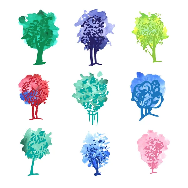Set albero dei colori — Vettoriale Stock