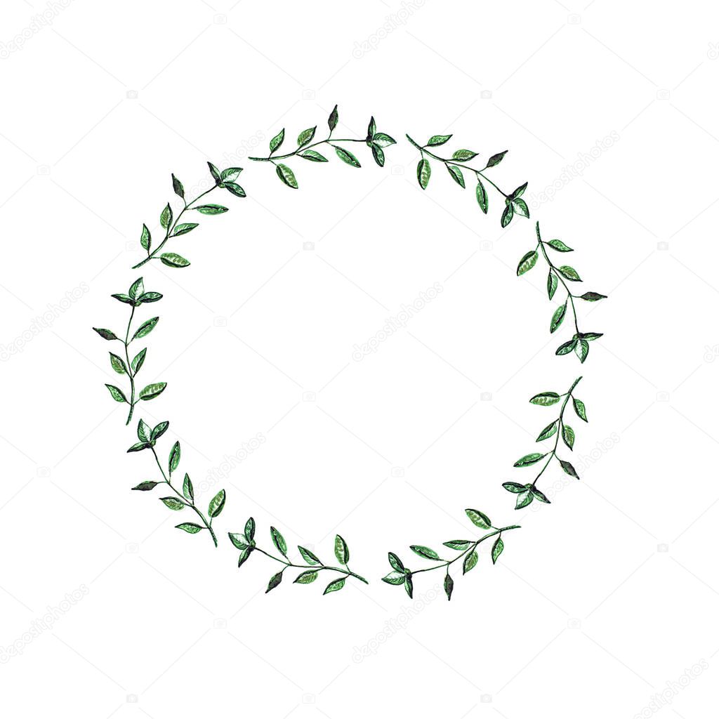 wreath with basil branches