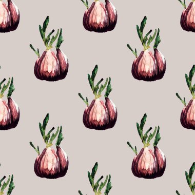 suluboya sarımsak kabarcıkları ile desen