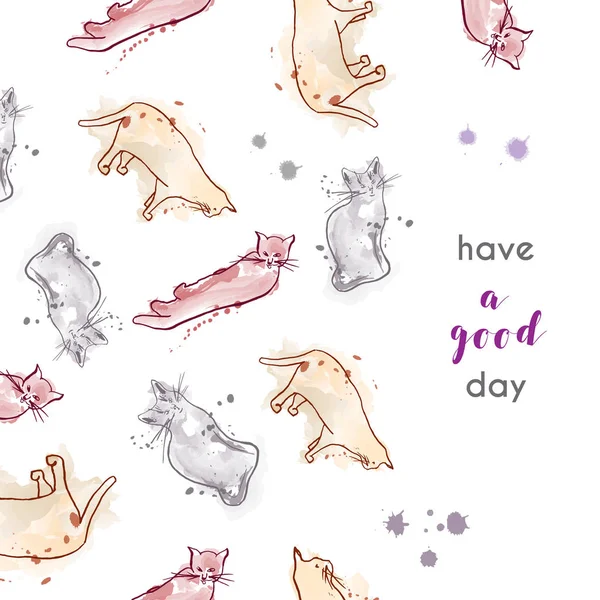 kedi ile tebrik kartı