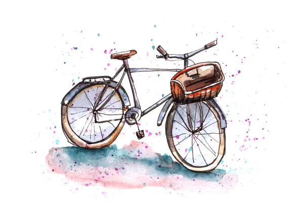 suluboya Bisiklet çizilmiş