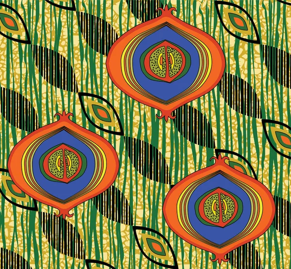 Conception Batik Pour Impression Ornement Afrikan Imitation Tissu Peint Main — Image vectorielle