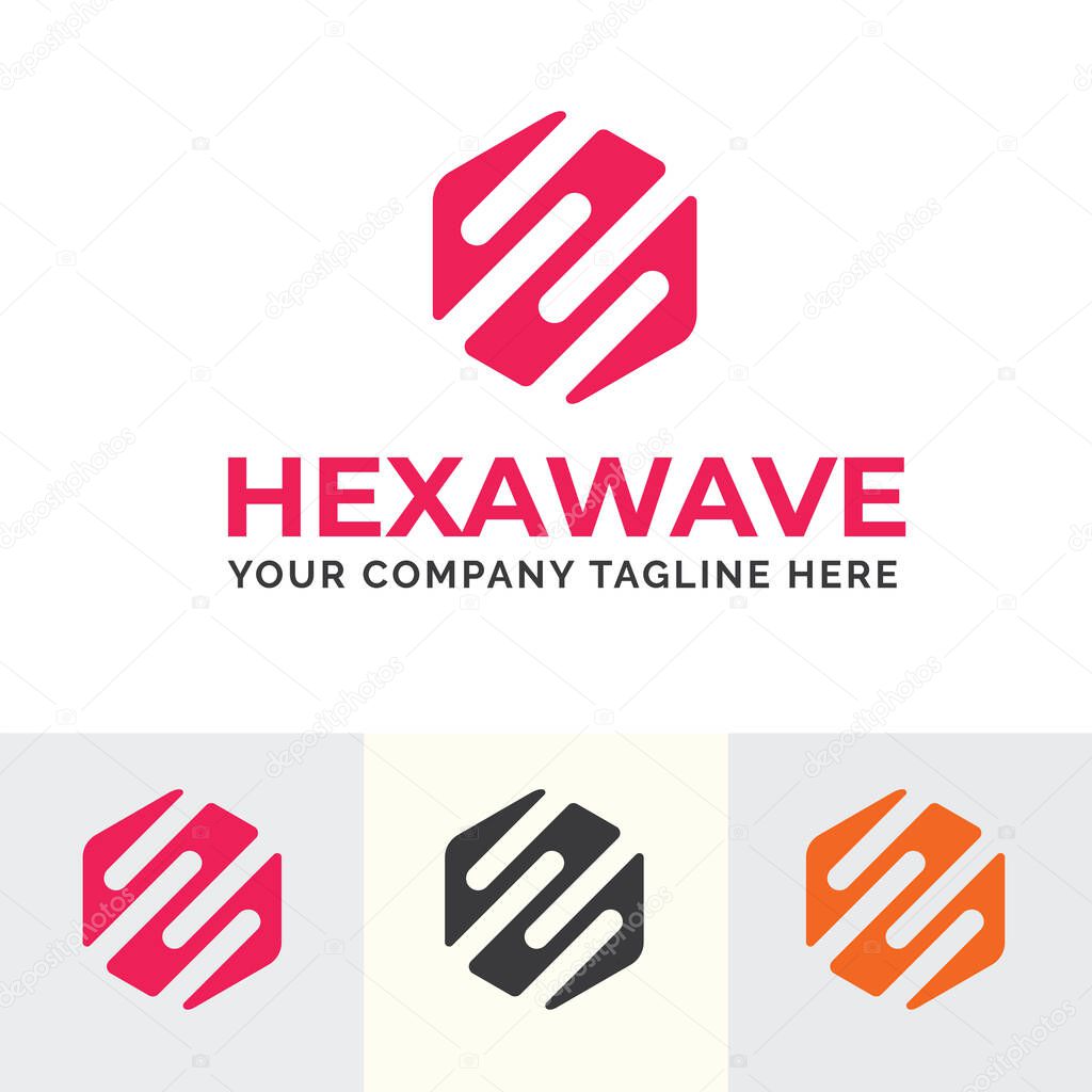 Wave logo for music industry. Easy to edit music logo. illustration vector file logo