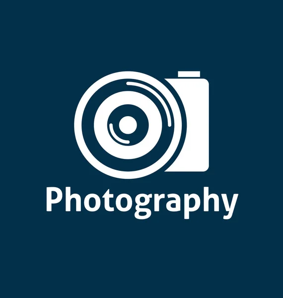 Modelo Logotipo Fotografia Para Fotógrafo Fotografia Símbolo Câmera Logotipo Vetor — Vetor de Stock