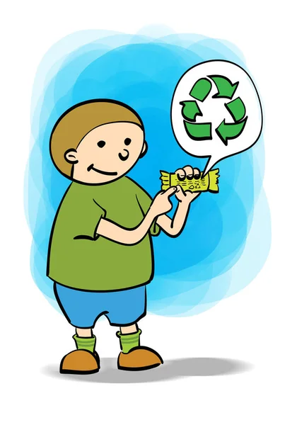 Produtos Que Compramos Recipientes Reciclagem Deve Assinar — Fotografia de Stock