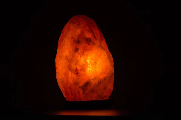 Collection Photographs Luminous Salt Lamp Dark — Stock Photo, Image