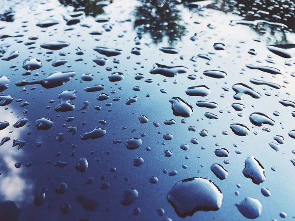 Rain drops with mirror reflection effect