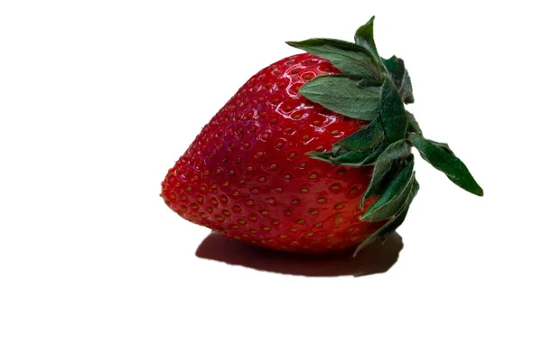 Frisches Erdbeer Isolat Ohne Hintergrund — Stockfoto
