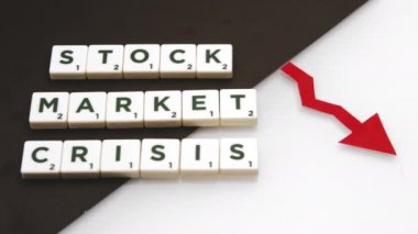 Varşova, Polonya 04.01.2020 Borsa çöküşü, Mali sorun, iflas ve işsizlik