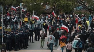 Varşova, Polonya 05.16.2020. - Girişimcilerin protestosu.