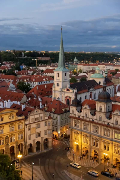 View Evening Prague Nicholas Church Prague Czech Republic — Stock Photo, Image