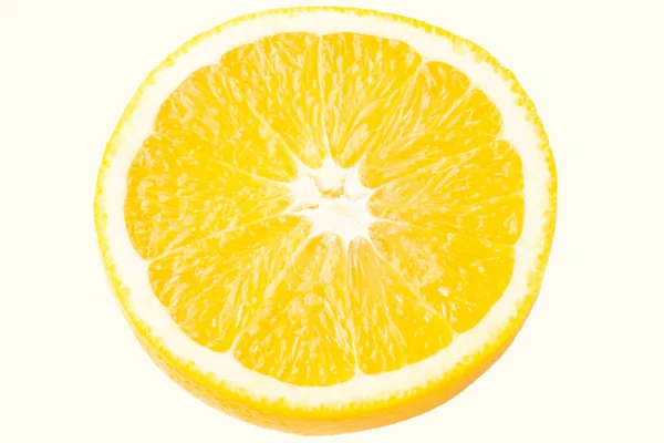 Eine Halbe Zitrone Isoliert Auf Weißem Hintergrund — Stockfoto