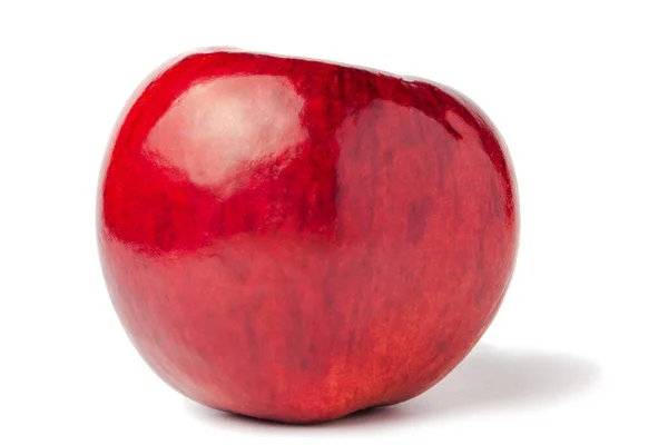 鲜红的苹果 白色背景的孤立物 — 图库照片