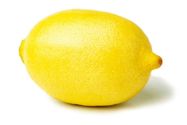 Eine Frische Zitrone Isoliert Auf Weißem Hintergrund — Stockfoto