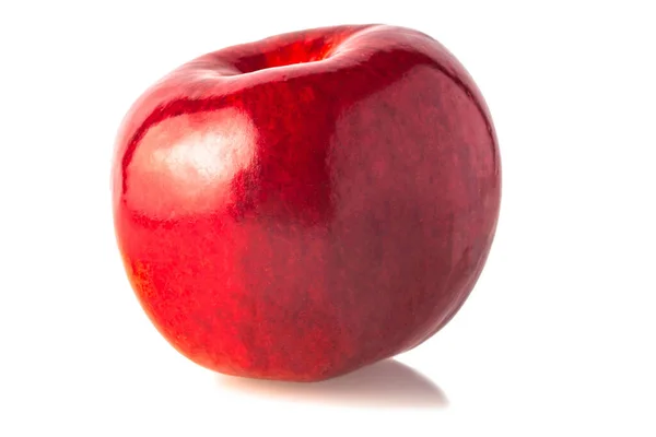 Taze Kırmızı Elma Beyaz Arkaplanda Izole Edildi — Stok fotoğraf