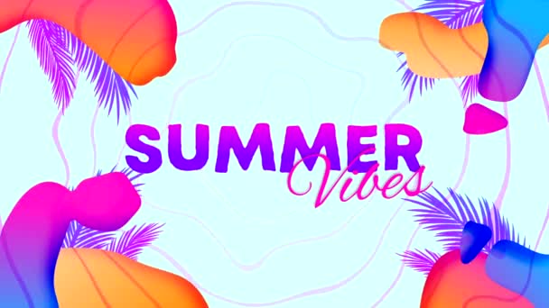 Kolorowe Tło Ciekłym Elementem Sezon Letni — Wideo stockowe