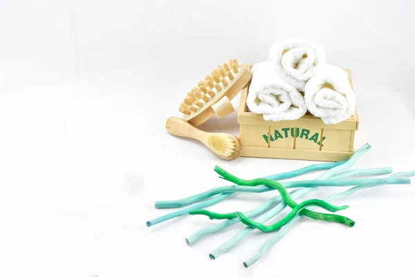 Birkaç dakika dinlenmek için spa aletleri.