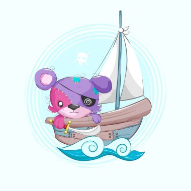 Sevimli ayı hayvan küçük korsanlar