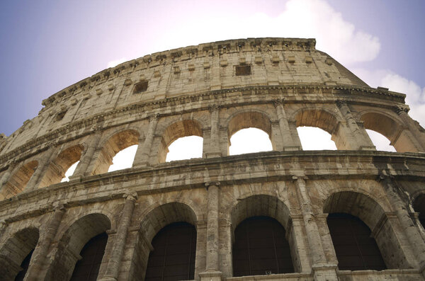 Colosseum with sun inside