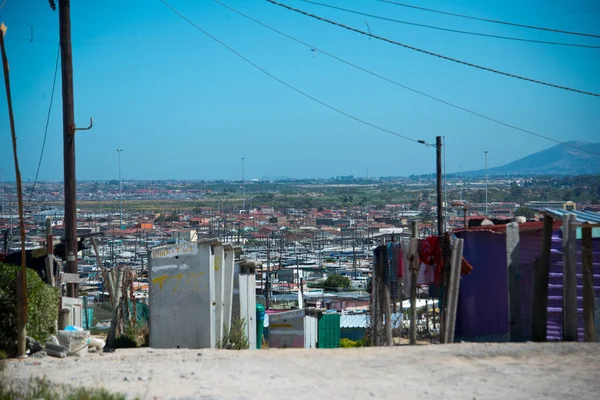 Хижины Неформальном Поселке Поселке Хайелича Кейптаун Южная Африка — стоковое фото