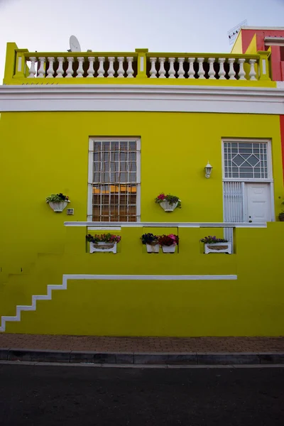 Maisons Colorées Dans Célèbre Quartier Kaap Cape Town Afrique Sud — Photo