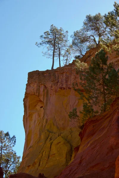 Rochas Ocre Roussillon Provence França — Fotografia de Stock