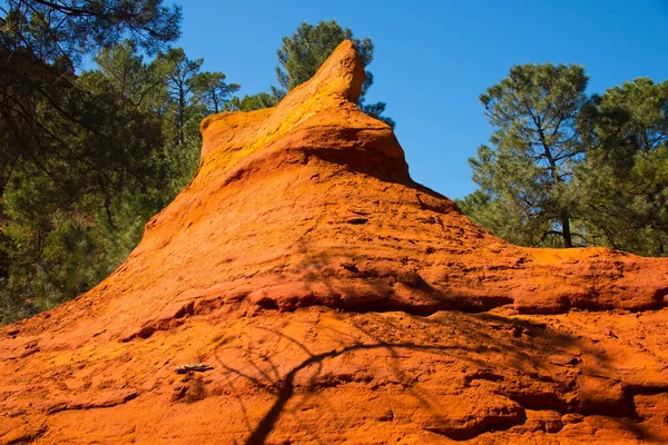 Ochre Rocks Roussillon Provence France — Stock Photo, Image