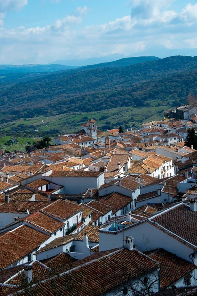 Modelli Tetto Del Villaggio Bianco Andaluso Grazalema Spagna — Foto Stock