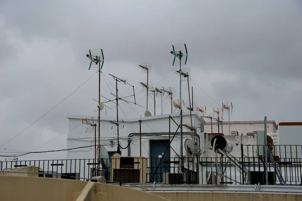 TV antenleri Sevilla, Andalusia, İspanya 'da