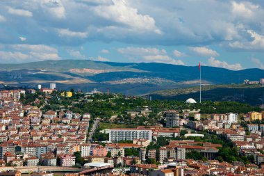 Ankara Kalesi 'nden görünen Türk başkenti Ankara şehri.