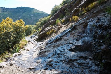Sierra Nevada 'daki dağ yolu, Endülüs, İspanya
