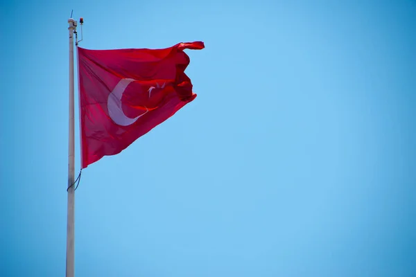 Flying Turkish Flag Sanliurfa Province — Stock Photo, Image