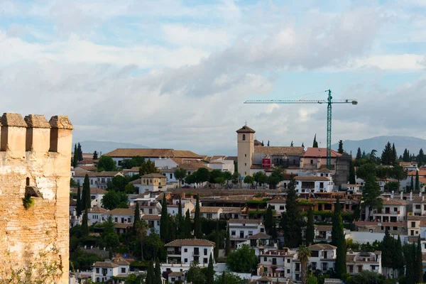 Granada Cityscape Visto Alhambra Palazzo — Foto Stock
