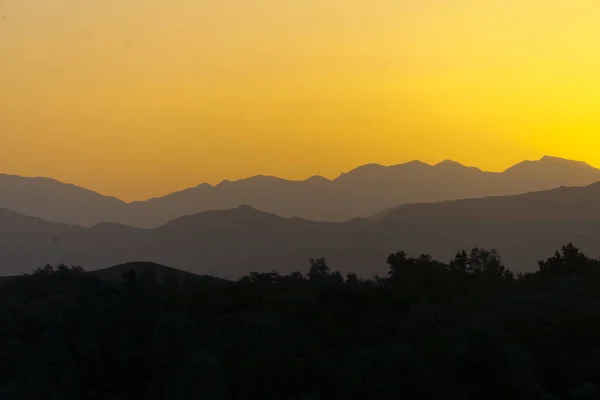 Por Sol Nas Montanhas Atlas Morocco — Fotografia de Stock