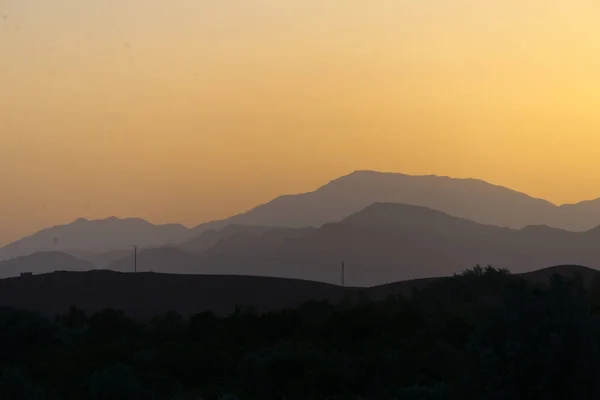 Zonsondergang Het Atlasgebergte Marokko — Stockfoto