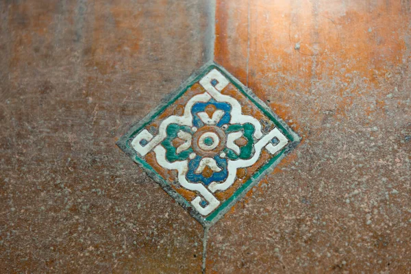Floor Tile Ornament Alhanbra Granada Spain — Stock Photo, Image