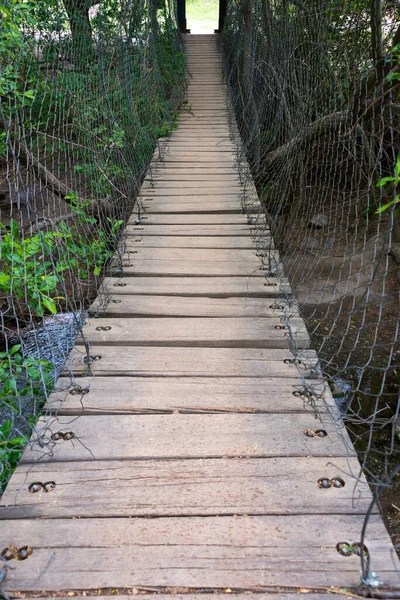 Pont Suspendu Planches Sierra Nevada Andalousie Espagne — Photo