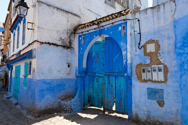 Porta Ingresso Città Blu Chefchaouen Marocco — Foto Stock
