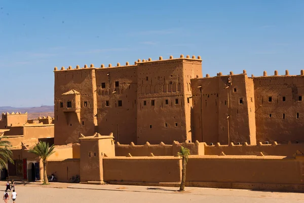 Edifícios Argila Cidade Berbere Marroquina Ouarzazate — Fotografia de Stock
