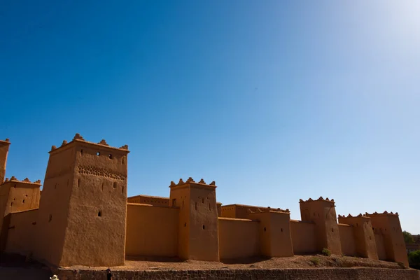 Agyagépületek Marokkói Berber Városban Ouarzazate — Stock Fotó