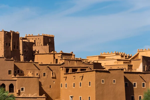 Edifícios Argila Cidade Berbere Marroquina Ouarzazate — Fotografia de Stock