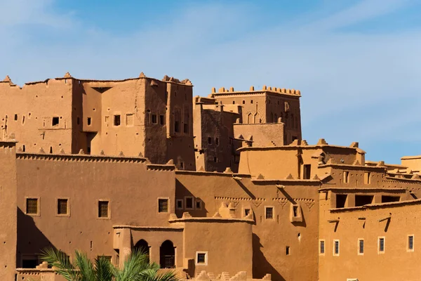 clay buildings in moroccan berber town ouarzazate