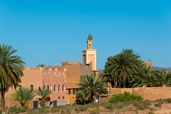 Agyagépületek Marokkói Berber Városban Ouarzazate — Stock Fotó
