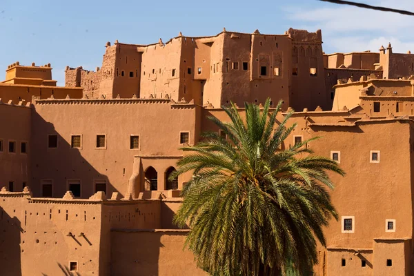 Edifícios Argila Cidade Berbere Marroquina Ouarzazate — Fotografia de Stock