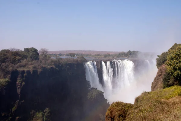 Victoria Falls Visto Zimbabwe — Foto Stock