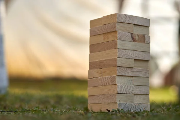 Houten Blokken Met Lege Ruimte Erop Die Kunnen Worden Gebruikt — Stockfoto