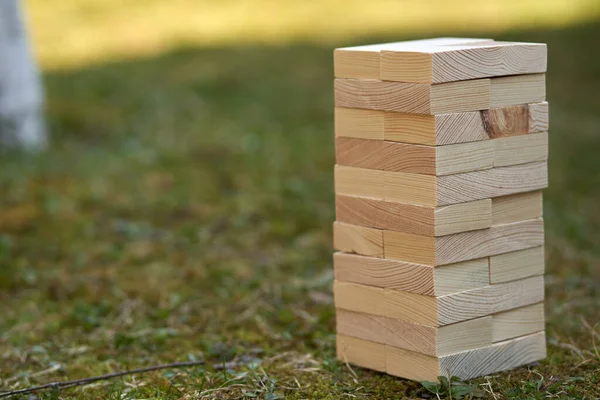 Houten Blokken Met Lege Ruimte Erop Die Kunnen Worden Gebruikt — Stockfoto