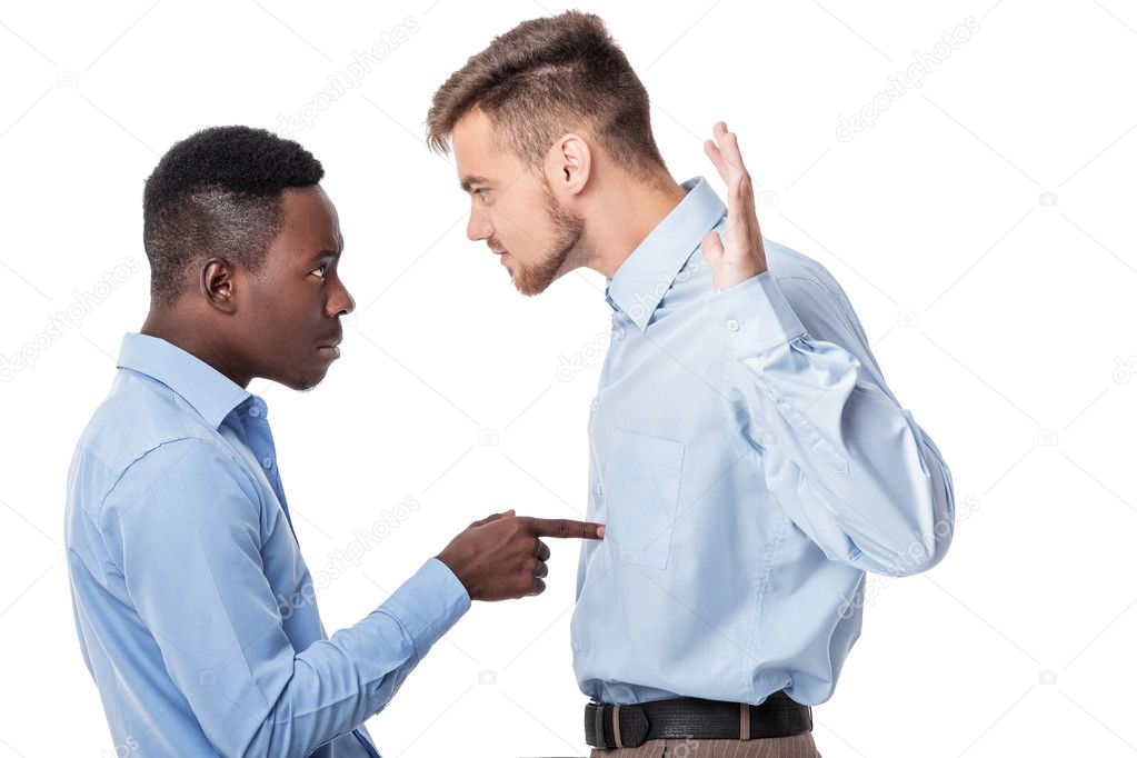 two businessman  arguing 