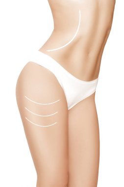 kadın vücudu ile çizim okları