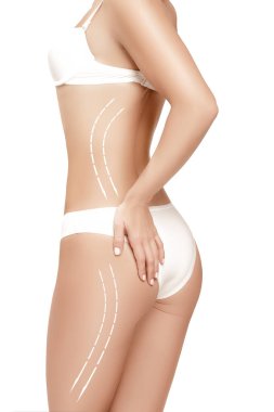 kadın vücudu ile çizim okları